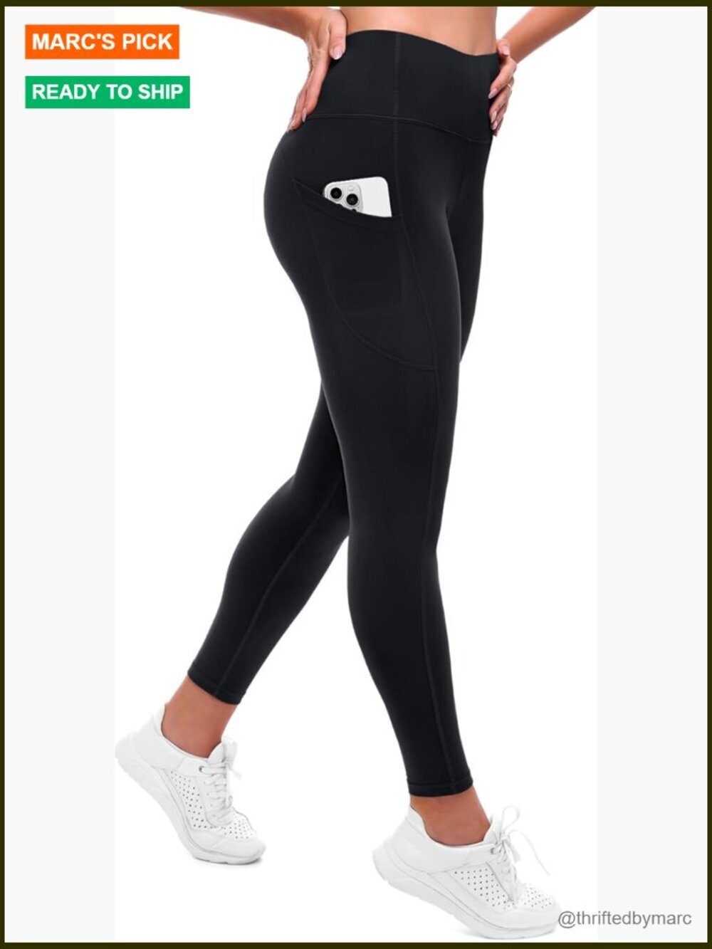 Thick High Waisted Yoga Pants with Pockets Buttery Soft Workout Leggings